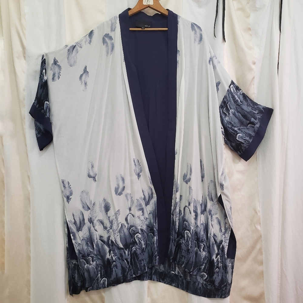 Fate Kimono Blue Feathers